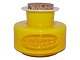 Holmegaard Palet yellow Palet spice jar with the text "Peber".Designed by Michael Bang in ...