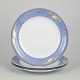 Royal Copenhagen Blue Magnolia, set of three dinner plates.Elegant porcelain dinner plates in ...