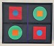Bjarne Jehn (1934-2015).Composition, oil on canvas, name and date on frame 1966.39.5 x 49.5 ...