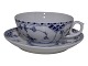 Royal Copenhagen Blue Fluted Half Lace, small cup with matching saucer.Decoration number ...