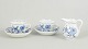 Meissen Blue Onion, set of two demitasse cups with matching saucers and creamer.Set consisting ...