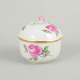 Meissen, lidded sugar bowl with polychrome flower decoration.Porcelain sugar bowl with lid, ...