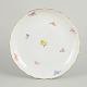 Meissen, large dish with polychrome flower decoration.Large round porcelain dish hand painted ...