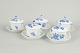 Royal Copenhagen Blue Flower Curved, set of five bouillon cups with matching saucers.Rare set ...