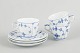 Royal Copenhagen Blue Fluted Plain, set of three coffee cups with saucers.Three coffee cups ...
