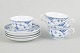 Royal Copenhagen Blue Fluted Half Lace coffee cups with saucers, set of four.Coffee cups with ...