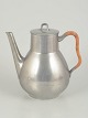 Just Andersen, coffee pot in pewter.Coffee pot in pewter with wicker handle and an elegant ...