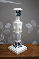 Lion candlestick in Blue Flower from Royal Copenhagen, with lion heads on the side. H: 22.5cm. ...