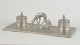 Carl Einar Borgström for Ystad Tenn, pewter ink well.Rectangular pewter ink well with two ...