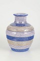 Aldo Londi for Bitossi, vase.Handmade ceramic vase with concentric rings and characteristic ...