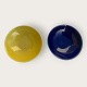 Eslau ceramics, two bowls: one blue and one yellow, 12cm in diameter *Good condition*