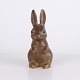 Large hare figure by Knud Basse made in brown glazed ceramic. The figure is modeled in an ...