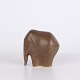 Elephant figure by Knud Basse made in brown glazed ceramic. The figure is modeled in a simple ...