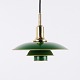 Poul Henningsen Pendant Lamp Model PH 3/2 Anniversary Edition with Green Metal Shades for Louis Poulsen