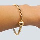 Ole Lynggaard gold jewellery.Small "Eight" Bracelet of 14k gold, with a round clasp in 14k ...
