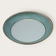 Bing & Grondahl, Form 643 with wide turquoise decoration and gold rim, deep plate, diameter ...