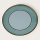 Bing & Grondahl, Form 643 with wide turquoise decoration and gold rim, Lunch plate, #26, ...