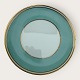 Bing & Grondahl, Form 643 with wide turquoise decoration and gold rim, plate, diameter 17.5cm, ...