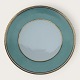 Bing & Grondahl, Form 643 with wide turquoise decoration and gold rim, cake plate, diameter ...