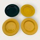 Royal Copenhagen, Aluminia, Confetti / Susanne, 4 small plates, Yellow and green, 9.5cm in ...