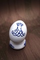 Royal Copenhagen porcelain egg with Queen Margrethe II monogram and inscription April 16, 1990, ...