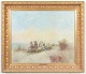 Fedor Maisky, oil on canvas, listed Austrian artist.Atmospheric composition depicting a ...