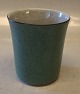 457-3613 RC Green Vase with grey and gold 10.5 x 9.5 cm Royal Copenhagen Crackleware  ...