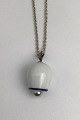Royal Copenhagen / A. Michelsen Sterling Silver / Porcelain Pendant incl. chainMeasures 4.5 cm ...