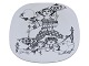 Black Bjorn Wiinblad, Annual plate 1982-1983.Made at Nymolle Pottery.Measures 18.8 by ...