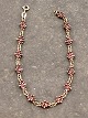 Sterling silver bracelet 19.5 cm. with garnet straps no. 636260