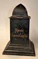 Collection box for Odense Children's Hospital, 19th century. Black-painted iron sheet. ...
