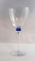 Attica, Royal Copenhagen with blue deco. Design Anja Kjär. Red wine glass. Height 21.5 cm.