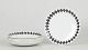 Karin Björquist for Gustavsberg, set of six small lunch plates “Svart Ruter”.Set consisting of ...