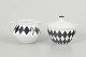 Karin Björquist for Gustavsberg, creamer set “Svart Ruter”.Set consisting of lidded sugar bowl ...