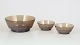 Vereco, set of three bowls.Set consisting of two small bowls and one large bowl in pressed ...