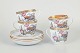 Rörstrand Japan, set of four large cups with saucers.Large faience cups with matching saucers, ...