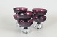 Bo Borgström for Åseda glassworks, set of six dessert bowls.Elegant dessert bowls in ...
