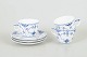 Royal Copenhagen Blue Fluted Half Lace, set of three coffee cups with saucers.Hand-painted ...