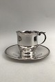 Georg Jensen Sterling Silver Cup / Saucer No. 444 A. (1930 - 1945)Measures Cup Diam 6.5 cm ...