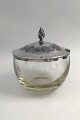 Svend Toxværd Silver Lid on Glas JarMeasures Lid Diam 10 cm (3.93 inch) H 5 cm (1.96 inch) ...
