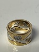 Heart Ring with Diamonds in 14 carat red / white goldSize 56Stamped BLA 585Design: ...