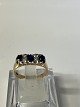 14 carat Gold Ladies Ring with blue sapphire and clear stone.Stamp: ESC-P 585.Size: ...