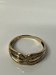 14 carat gold Ladies' ring, with inlaid diamonds.Size 57Stamped IL 585Nice and ...