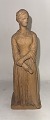 H. V. Bissen (1798-1868): Figure of a standing woman. Made of earthenware. The artist's name ...