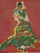 Hans Voigt Steffensen, Framed lithograph, dancer, no. 277/370, Dimensions with frame 50cm x 58cm ...