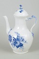 Royal Copenhagen Blue Flower Curved coffee pot.Elegant coffee pot in white porcelain with ...