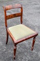 5 salon chairs in polished beech, 19th century. Denmark. H.: 87 cm. W.: 47 cm. D.: 41 cm.NB: ...