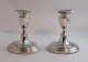 Hugo Grün, Copenhagen. (H.Gr). Silver candlesticks (830). A pair. Height 12.5 cm. Produced 1963.