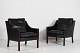 Børge MogensenPair of chairs 2207with black leather