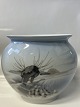 Oval Lyngby Vase with snow landscape.Decoration number 75/180.1st grade.Height .12.5 ...